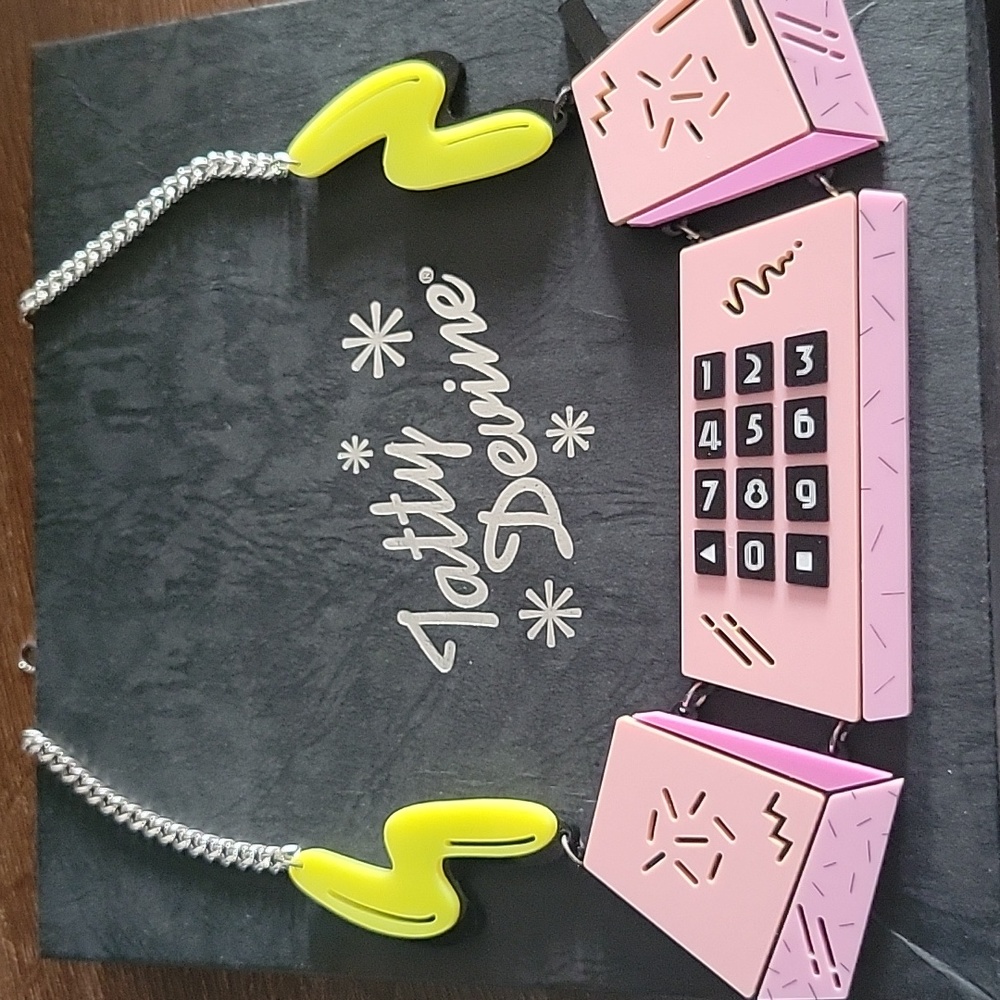 Tatty Devine Acrylic 80s Phone Rare